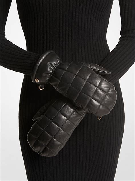 michael kors mens mittens|Quilted Leather Mittens .